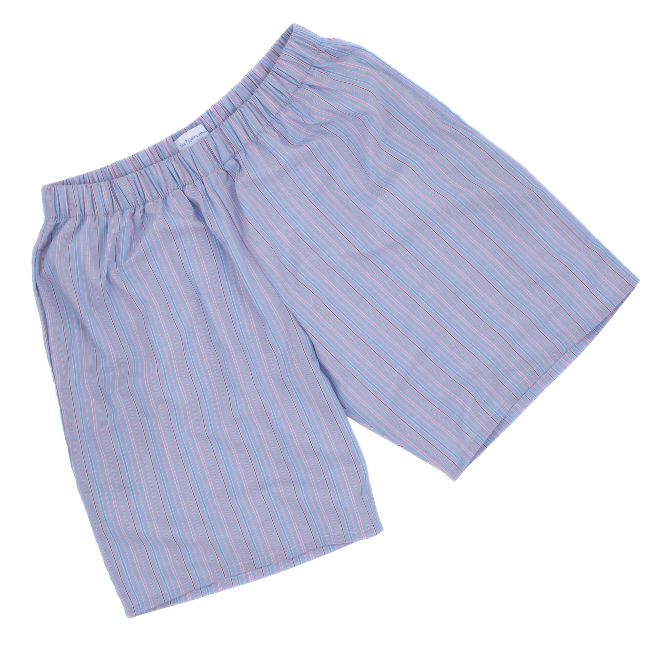 Fine cotton boys/mens pyjama shorts with pockets