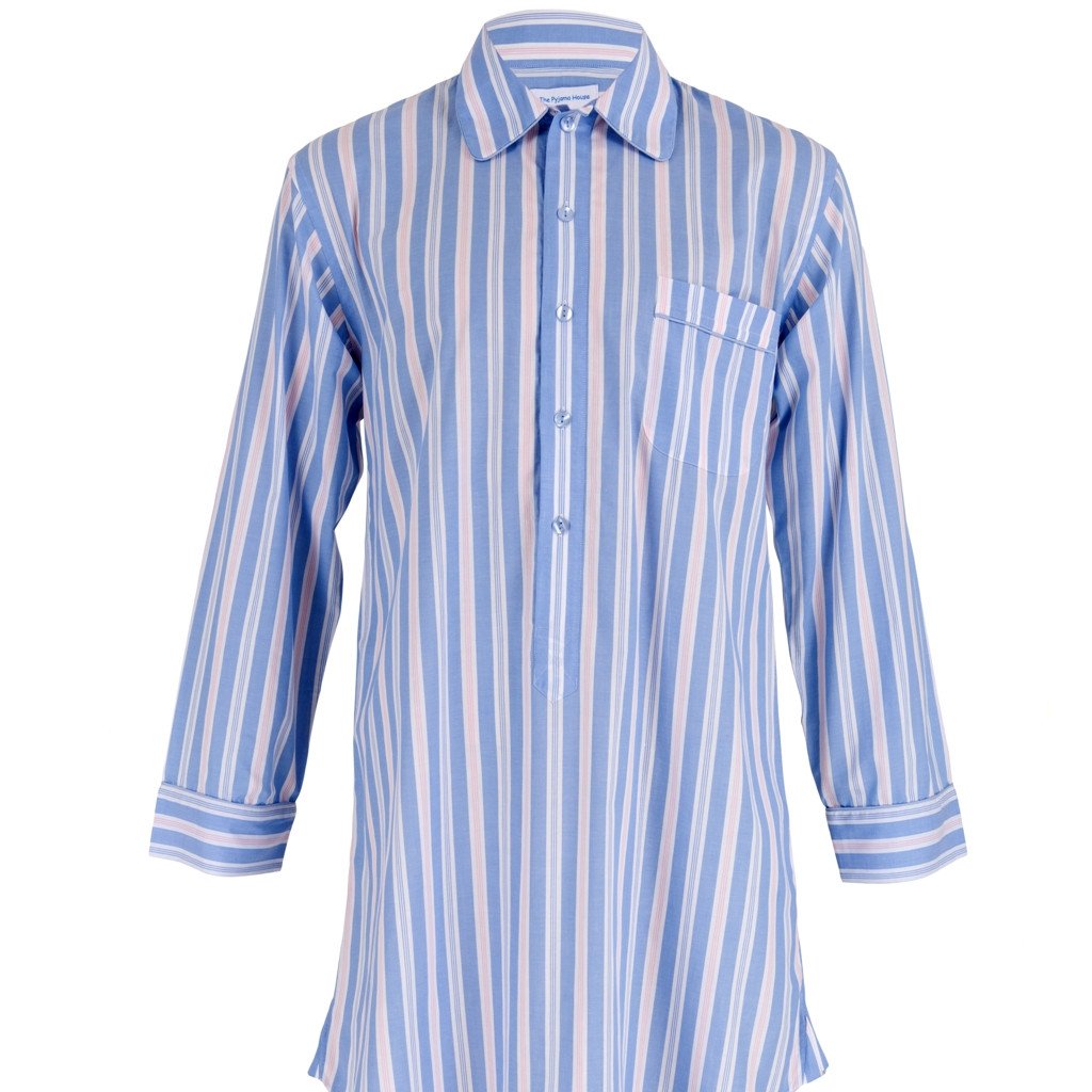 Pale blue and pink stripe nightshirt