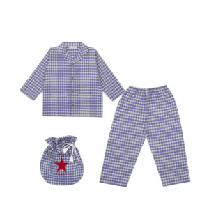 Blue Check Pyjamas for Boys ages 12mth to 12 years