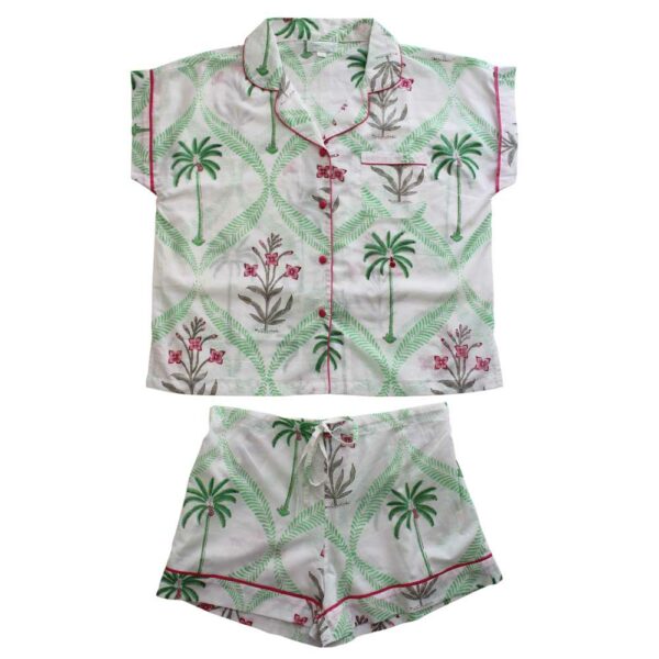 short cotton pyjama set for women