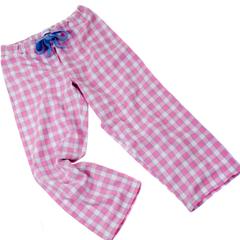Pink and Blue Check Pyjama Bottoms from a selection at The Pyjama House
